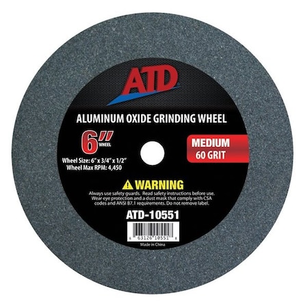 Atd Tools ATD 6-inch Medium Grit Grinding Wheel 10551